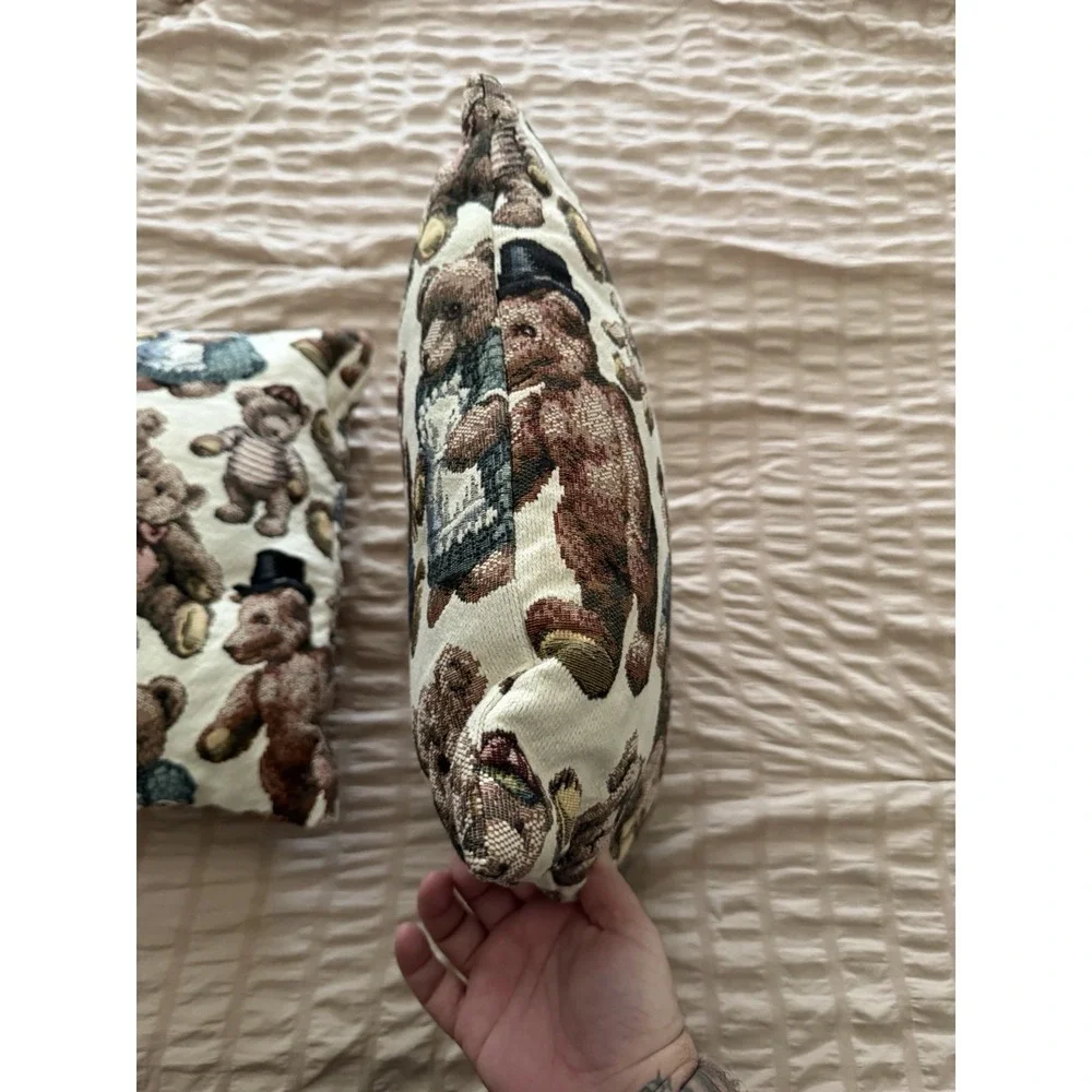 Vintage Teddy Bears Decorative Throw Pillows, Tapestry Lot 2